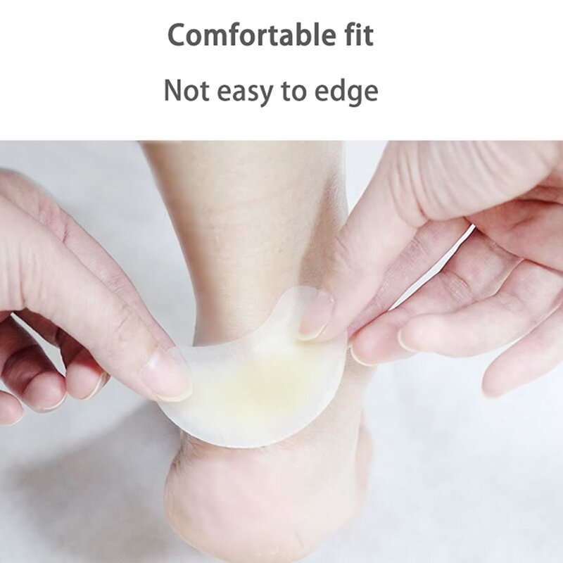 5Pcs Foot Heel Sticker Hydrocolloid Heel Stick Band-Aid Foot Anti-Abrasive Foot Blister Acne Patch Wear Protection Foot Dressing