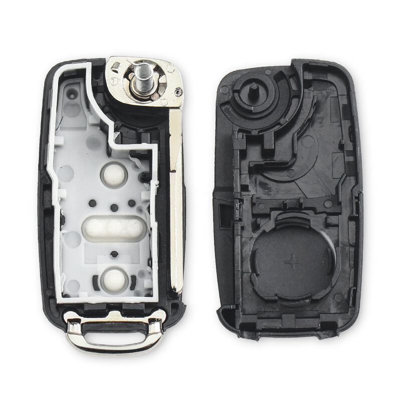 KEYYOU NEW 3 Button Flip Fob Remote Folding Key Shell for VW VOLKSWAGEN Tiguan Golf Sagitar Polo MK6 Uncut Blade Fob