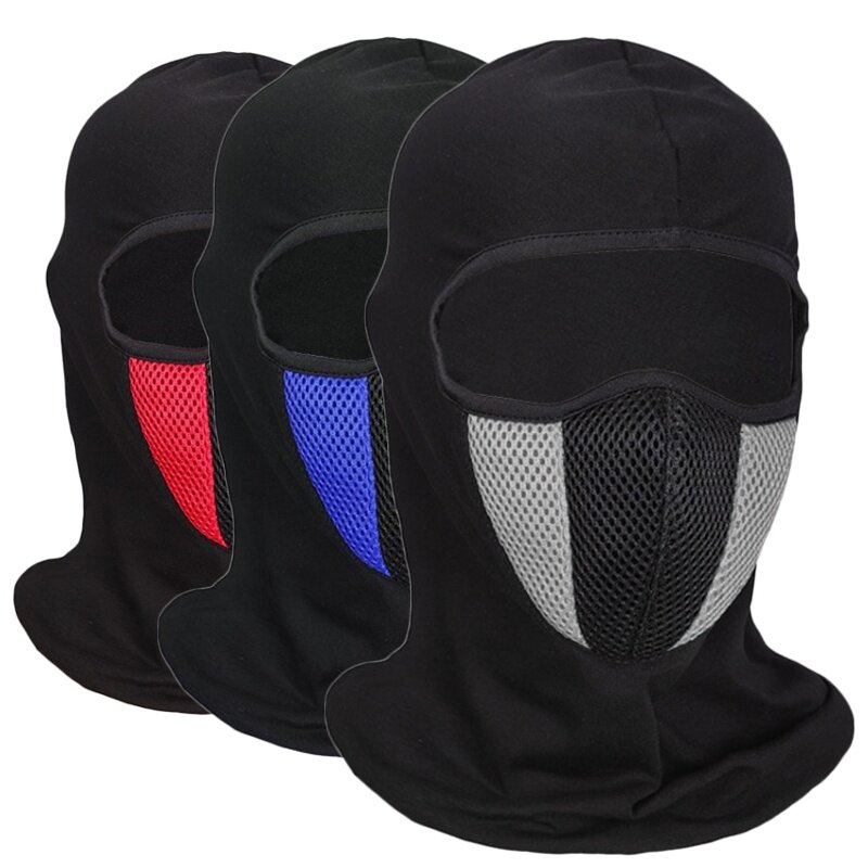 Topi masker wajah penuh bernapas untuk wanita, Balaclava sepeda motor untuk pria wanita, perlengkapan syal tahan angin tahan debu olahraga bersepeda