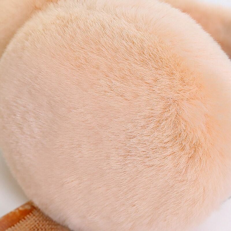 Earmuffs quentes de pelúcia dobráveis para homens e mulheres, acessórios Earlap, macios, grossos, monocromáticos, fofos, simples, adultos, outono, inverno