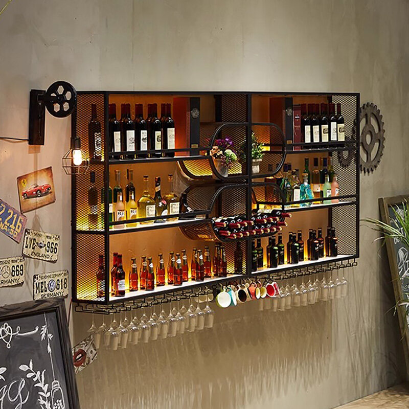 Armadi da Bar per Whisky industriali espositori moderni unici mobili per Vino da Club scaffale a parete Botellero Vino mobili da cucina