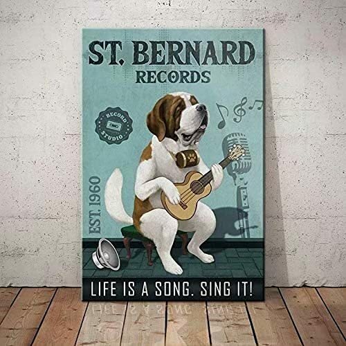 Tanda logam timah anjing, Beagle bagel dicetak Poster Toko roti makanan penutup ruang tamu dapur rumah seni dekorasi dinding