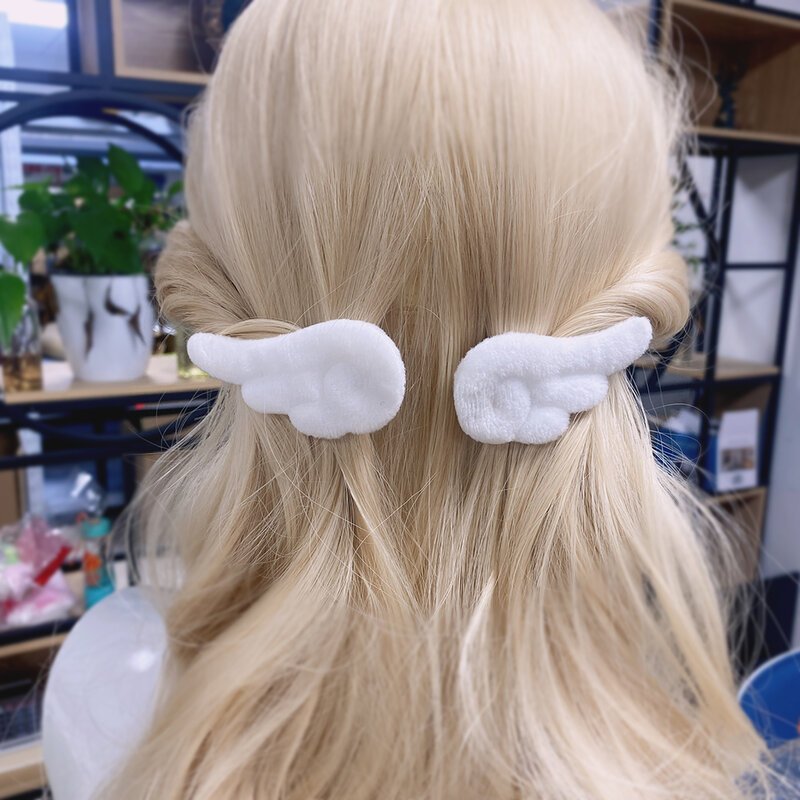 Anime Cosplay Kopfschmuck Karte Captor Haar Zubehör Wenig Flügel von Plüsch Engel SAKURA Haarnadel Kopfschmuck Cosplay Schmuck