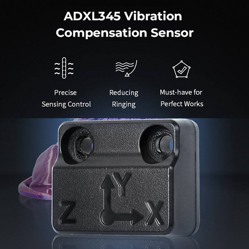 Cereality Ender-3 V3 KE ADXL345 sensore di compensazione delle vibrazioni per un controllo di rilevamento preciso che riduce lo squillo