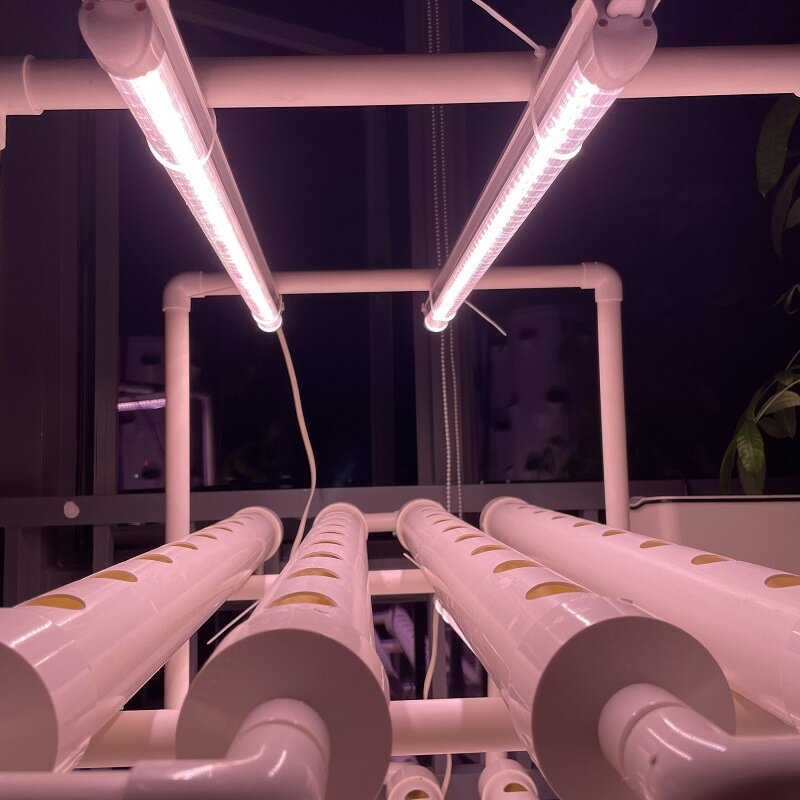 Sistem penumbuh hidroponik pintar, hidroponik rumah kaca penanam vertikal 108 lubang 3 lapisan bingkai tanam LED dengan menara cahaya