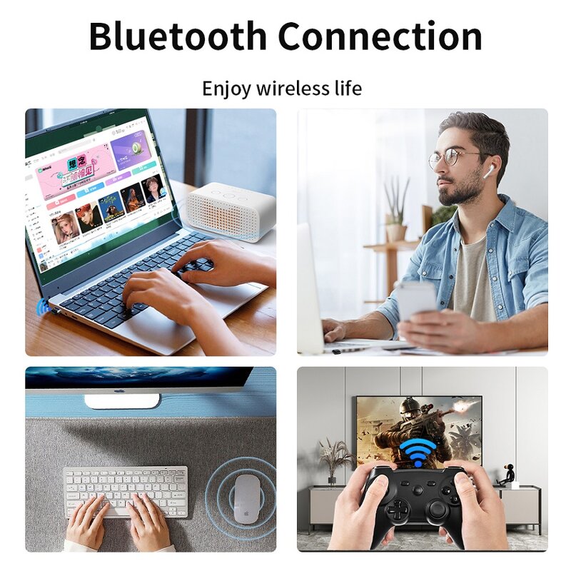 1/10/20PCS USB Bluetooth 5.3 Adapter Dongle Adaptador Drive Free for PC Laptop Wireless Speaker Audio Receiver USB Transmitter