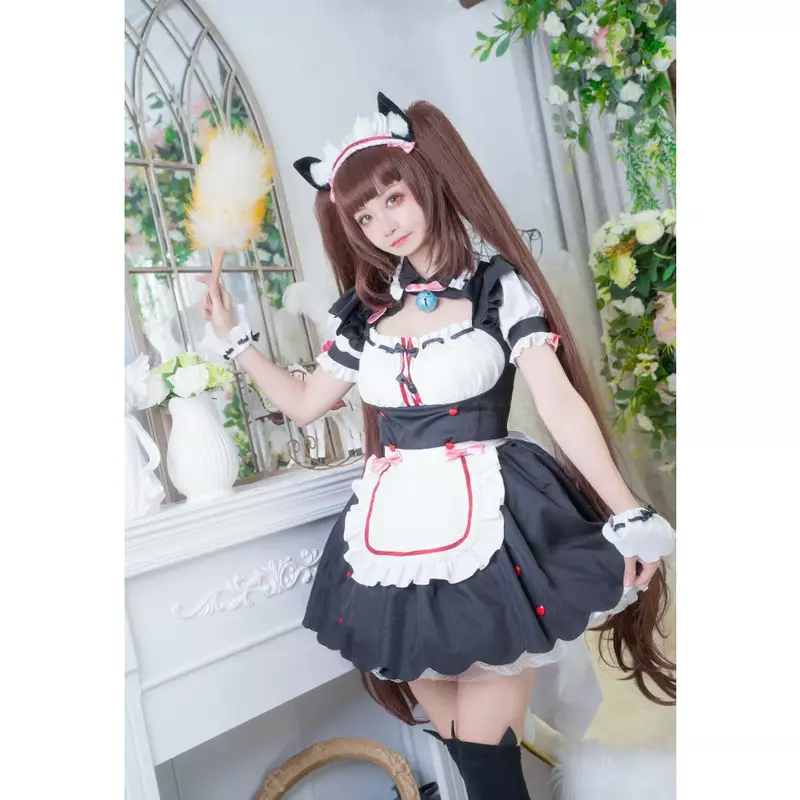 Vanilla OVA Maid Game Uniforme para Mulheres, Maid Outfit, Maid Game Outfit, Cat Neko, Em estoque