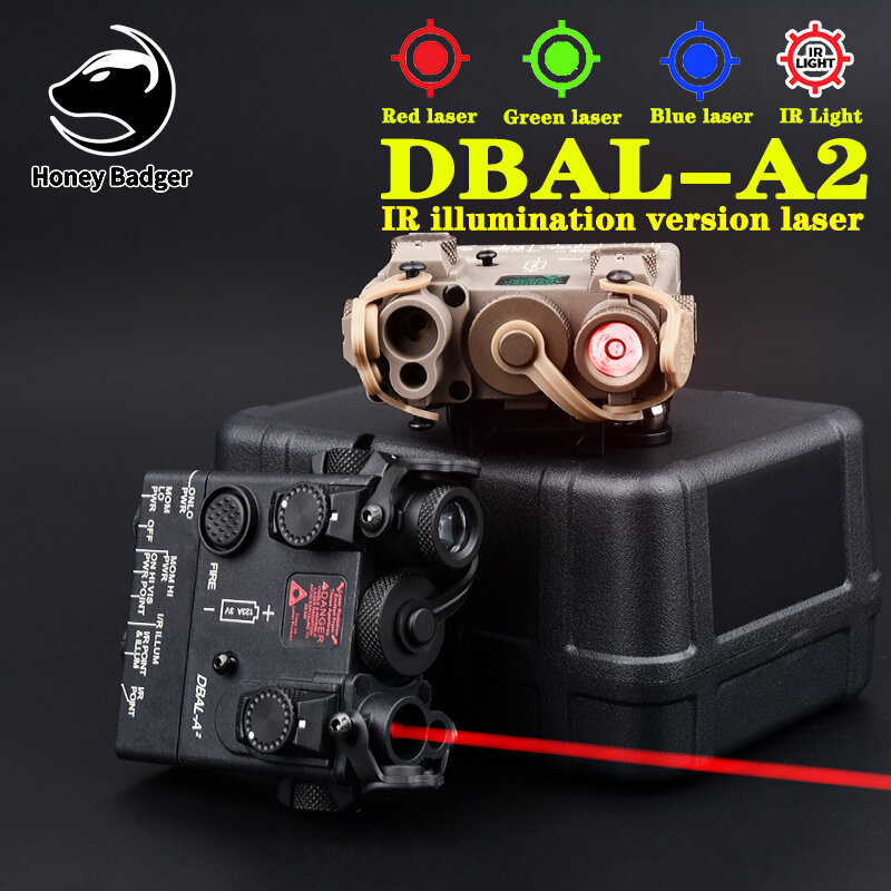 WADSN DBAL A2 puntatore Laser torcia Laser verde ad alta potenza illuminazione a infrarossi DBAL-A2 IR Laser Rifle Airsoft accessorio per armi