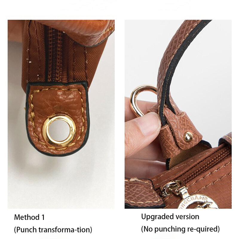 Correa de bolso para Longchamp Mini Bag, accesorios de transformación de modificación de perforación gratis, correa de hombro, nuevo, 3 piezas por juego