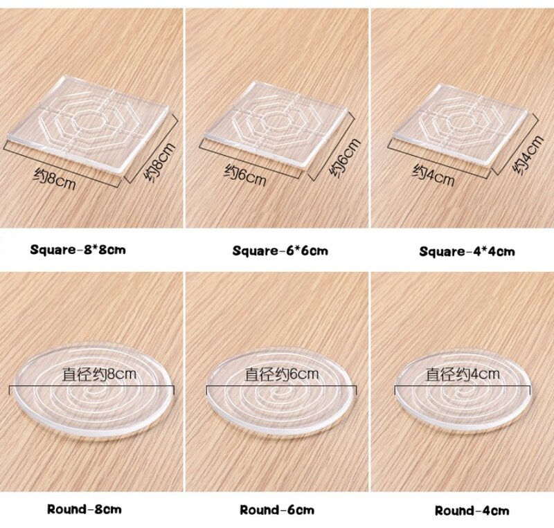 4 Stuks Anti-Vibratie Pads Voor Wasmachine Stoelpoot Beschermers Antislip Mat Mute Siliconen Stickers Sofa Meubelen Voeten Cover
