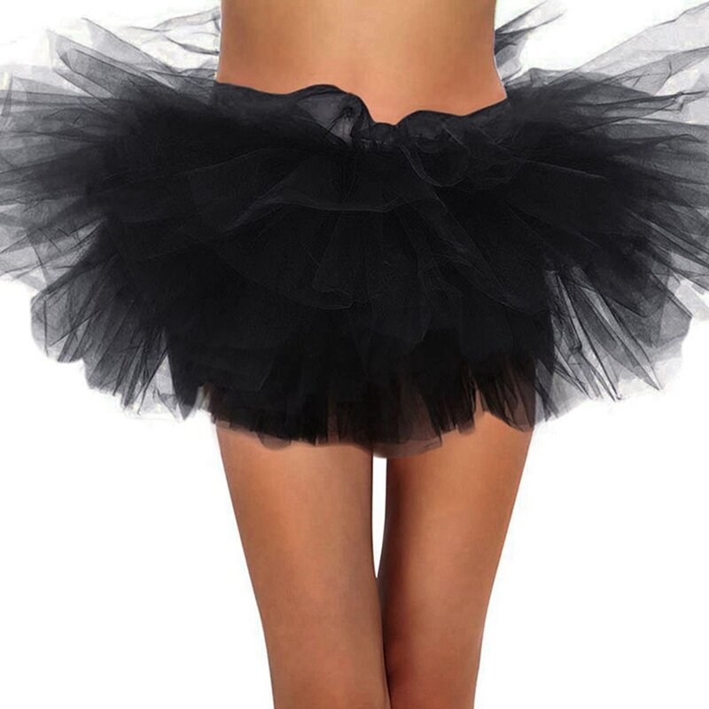 Женская юбка для взрослых, юбка из 5 слоев, Женская балетная Тюлевая юбка принцессы для вечеринки, сексуальная клубная короткая юбка