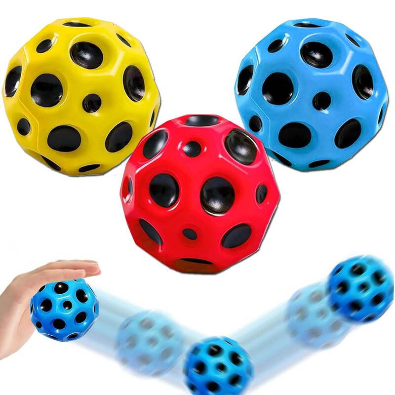Bolas de espaço macio poroso anti-queda para adultos e crianças, bola Bouncy, brinquedo indoor, popping sensorial Fidget brinquedos, Stress Relief Hole Ball