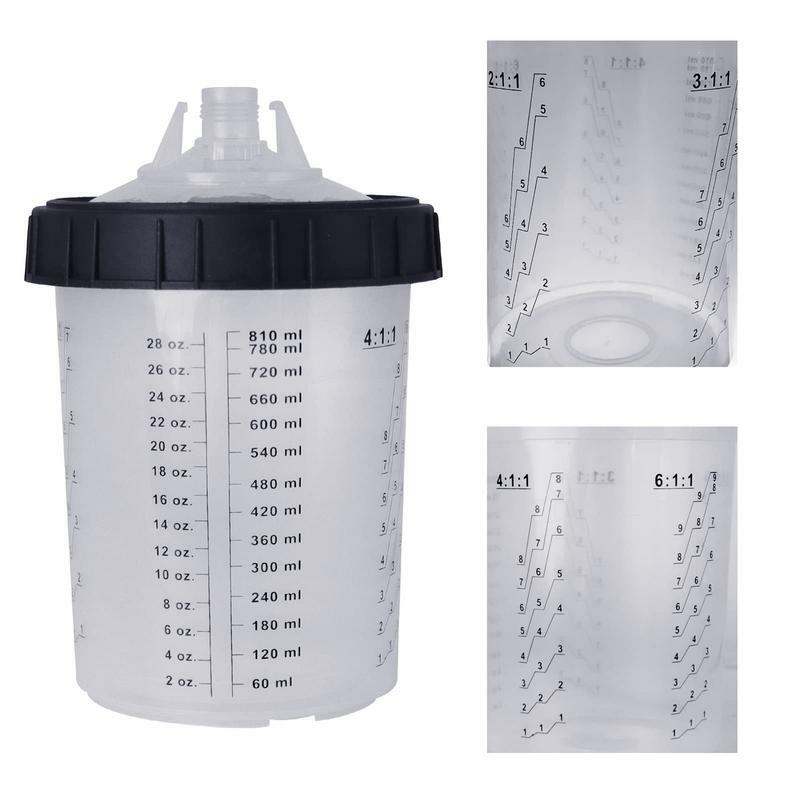 auto  Paint System Hard Cups Practical Paint Sprayer Automotive Mixing Cup Sprayer Outer Cups With Clear Scale For Car Spraying