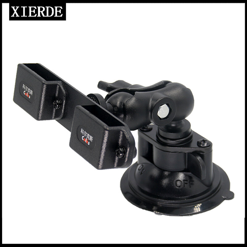Colks 25mm Round Ball Head Handheld Walkie Talkie Car Frame Back Clamp Stand Car Mount For Walkie Talkie And Speaker