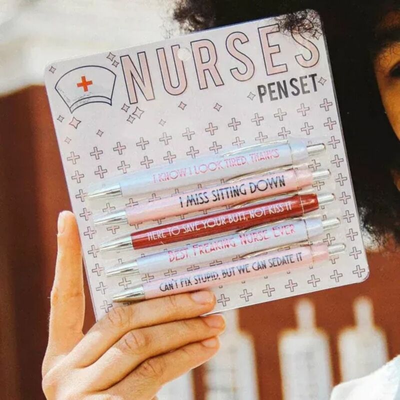 Set di penne a sfera 1/5 pezzi interessante Set di penne per infermiere cancelleria per studenti firma per ufficio penna multifunzione regalo di compleanno di natale