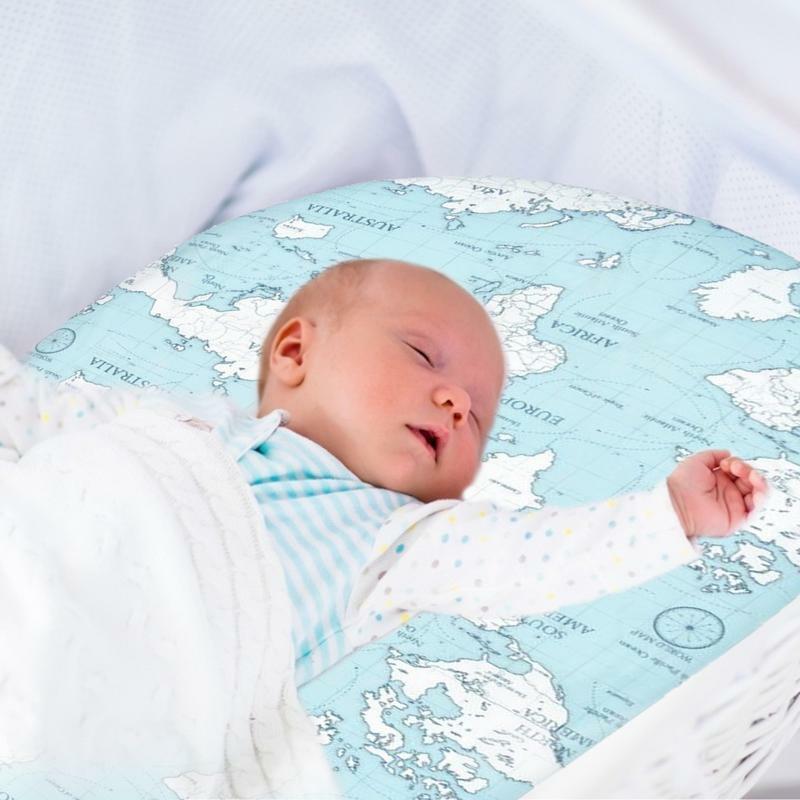 요람 커버 중립 유아용 침대 장착 시트, 유아용 세탁 가능 울트라 소프트 표준 아늑한 유아용 시트 장착