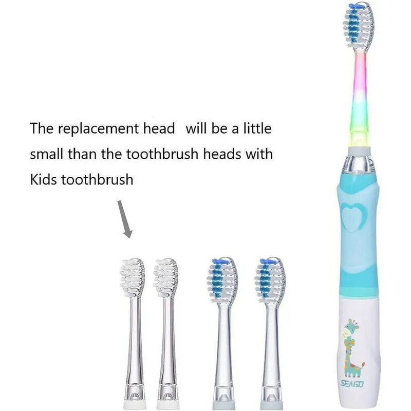 Kids Toothbrush Heads YCSG-831/832 For Sonic Electric Toothbrush EK6/513 Children Replacement Brush Head Ultral Soft 2PCS/4PCS
