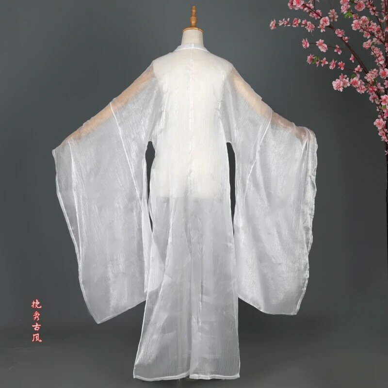 Ancient Style Ice Flower Cationic Chiffon Hanfu Chinese Traditional Han Clothing Multi-Color Long Sleeve Sunscreen Robe