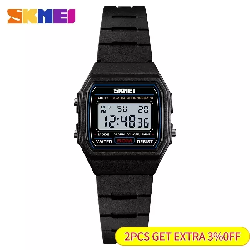Skmei 야광 디지털 알람 시계, Relogio 어린이 시계, 스포츠 스타일 방수 손목시계 1460