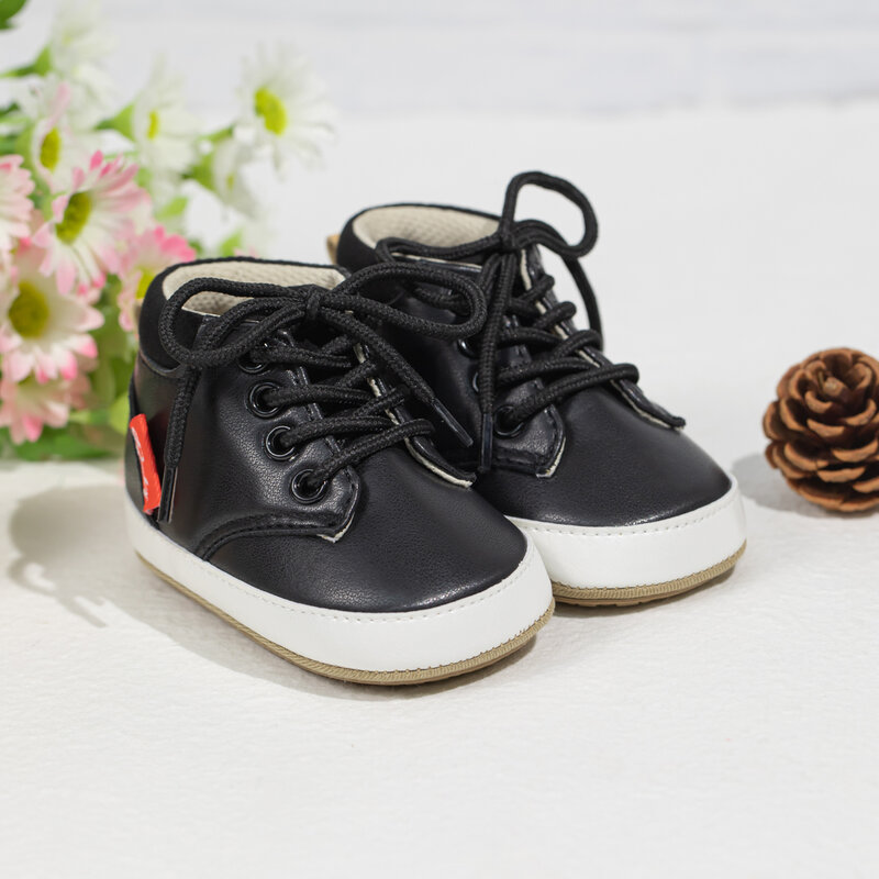 Классические Кожаные Туфли для новорожденных, в стиле ретро, для мальчиков и девочек, Повседневная Нескользящая спортивная обувь на резиновой подошве для первых шагов, 2023