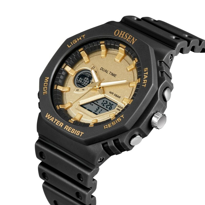 OHSEN mężczyźni LED cyfrowe zegarki sportowe zegarki wodoodporne dla człowieka data armia zegarek wojskowy elektroniczny zegarek na rękę Relogio Masculino