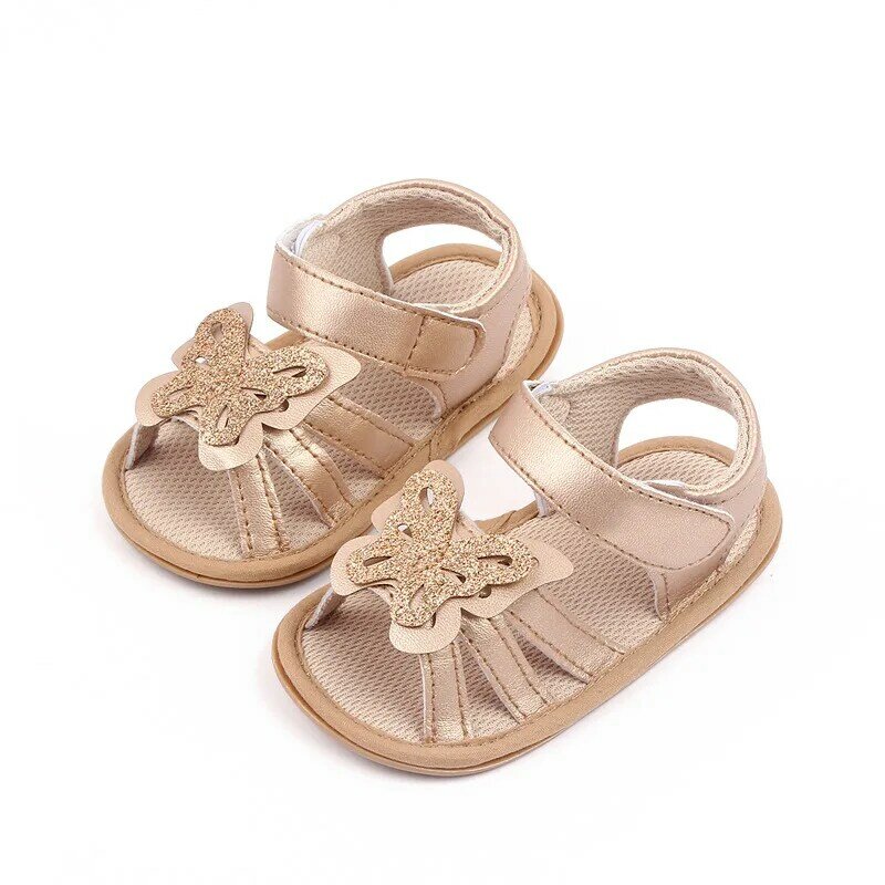 女の赤ちゃんのための夏の靴,生まれたばかりの赤ちゃんのためのかわいい蝶の靴,サンダル