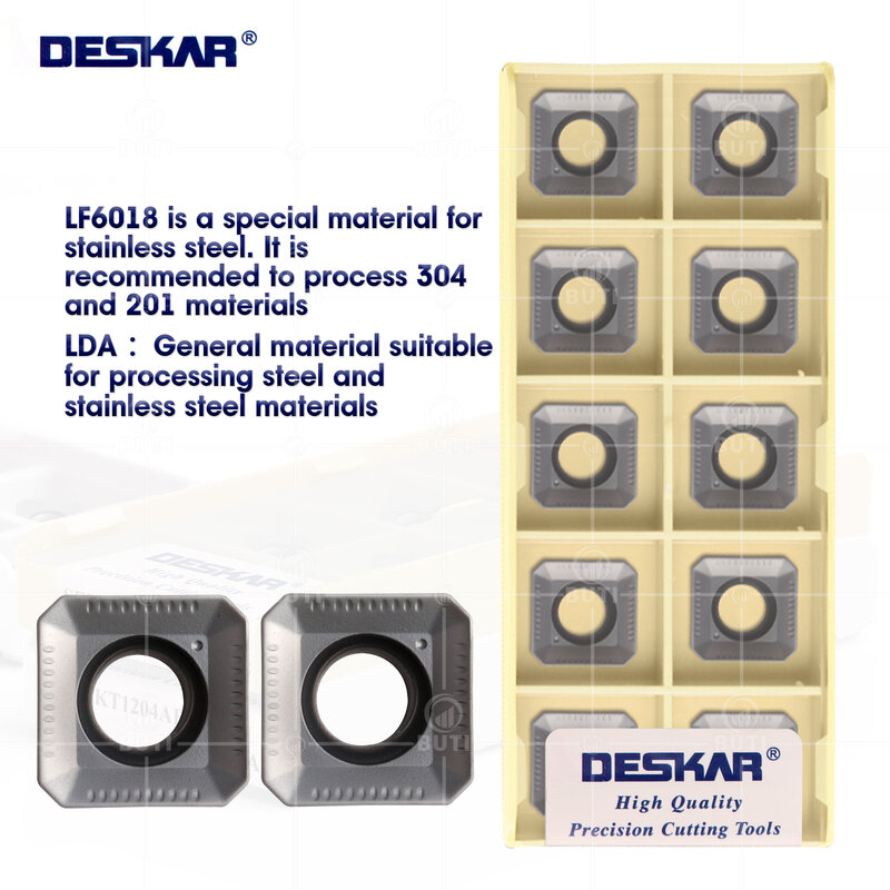 DESKAR 고품질 밀링 절삭 커터, CNC 선반 선삭 공구, 카바이드 밀링 인서트, 100% 정품 SEKT1204AFTN-XM LF6018