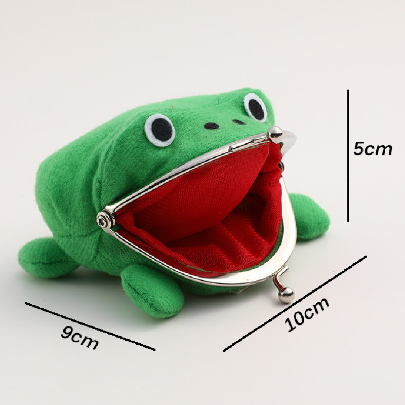 Naruto Wallet Anime Frog Wallet Coin Purse Key Chain Cute Plush Green Frog Cartoon Cosplay Purse For Women Bag Accessories