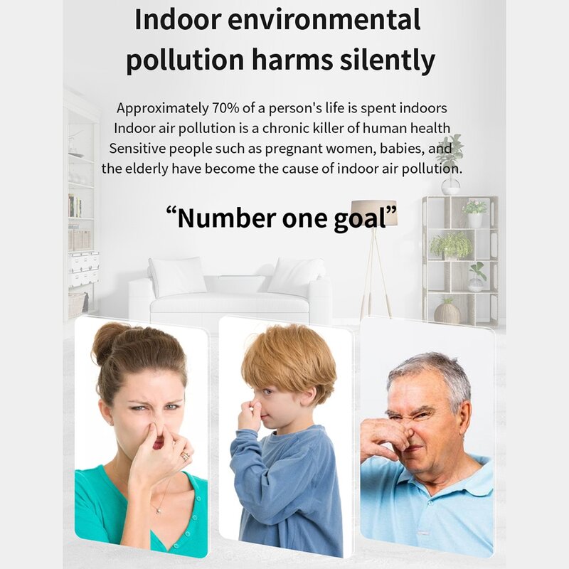 200 Millionen Inline-Negativ ionen Luft reiniger tragbare 360-Grad-Allround-Schlafzimmer Bad Geruch Deodorant uns Stecker