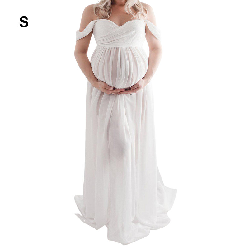 Maternity Photography Dress Chiffon Gown Pregnancy Dresses Pregnant Prop
