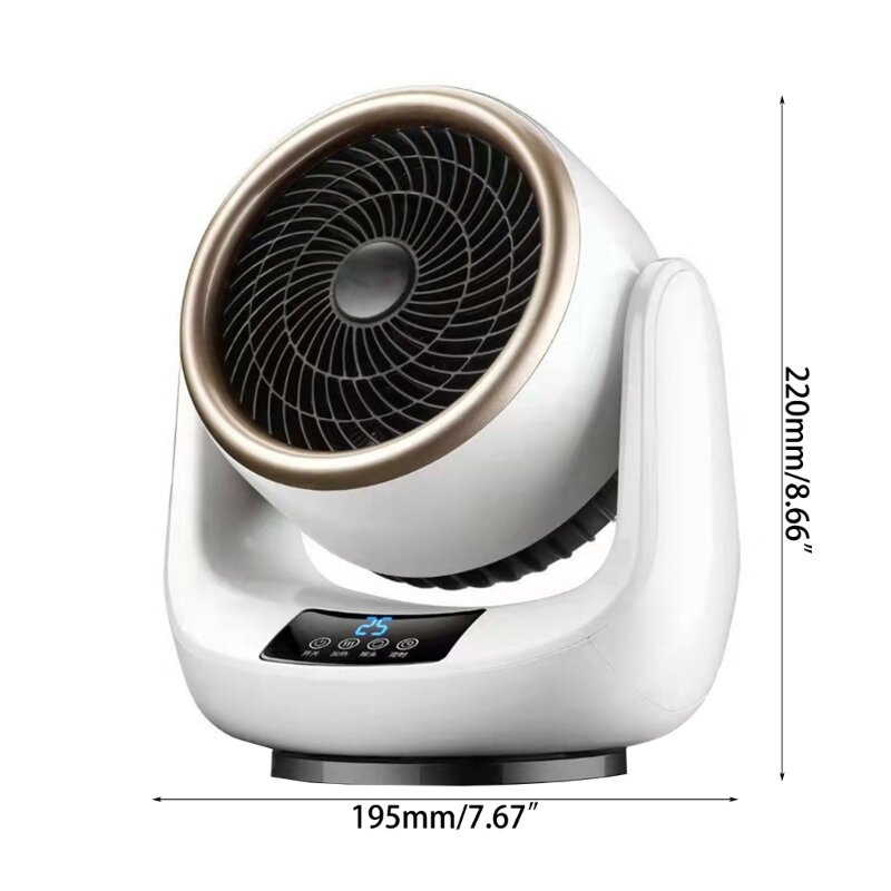 M2EE 3 Gear Electric Heater Portable Heating Fan Mini Desktop Air Cold Warm Heater
