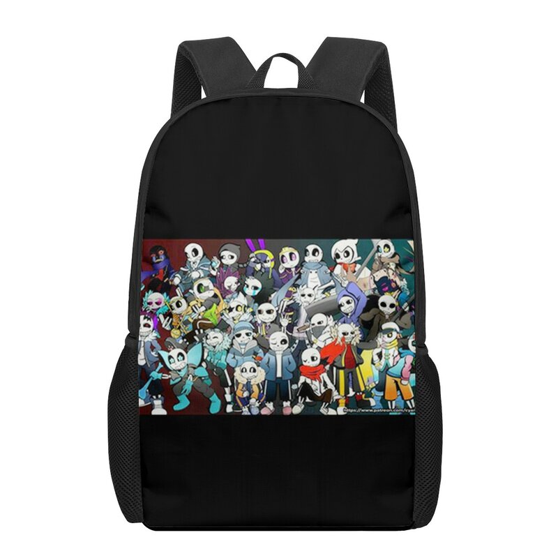 Undertale sans jogo 3d impressão sacos de escola para meninos meninas estudantes primários mochilas crianças saco de livro mochila volta pacote