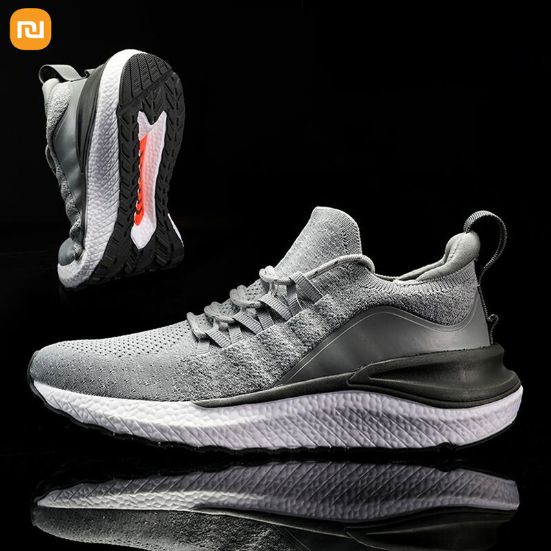Mijia Xiaomi 운동화 4 데일리 요소 남성 러닝 울트라 부스트 스포츠 신발 4 공군 전체 남성 플라잉 짠 운동화 사이즈 38-46 for Nike