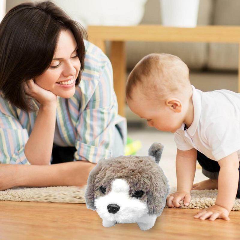Electronic Dog Plush Electric Walking Interactive Animated Puppy Tail Wagging Dog Puppy Stuffed Animal Plush Birthday Gifts For