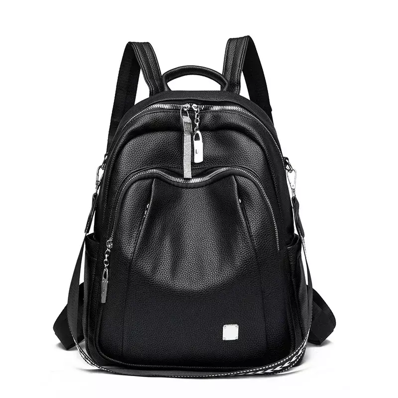 New Zipper Soft PU Women's Backpack Designer 2024 High Quality Leather Fashion Backpack Brand Women's Travel Bag Mochilas Mujer