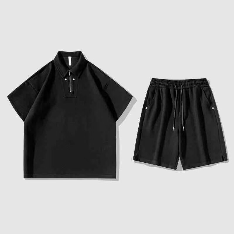 2024 Summer New Men's Fashion POLO Shirt and Shorts Set Fashion Design Advanced Fabric Business Leisure Sports Two Piece Set