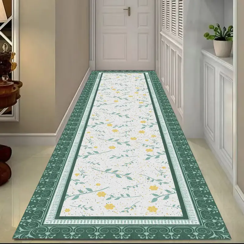 Vintage Luxury Villa Hallway Long Strip Corridor Carpet Long Runner Stairway Rugs Wedding Washable Entryway Floor Mat Durable