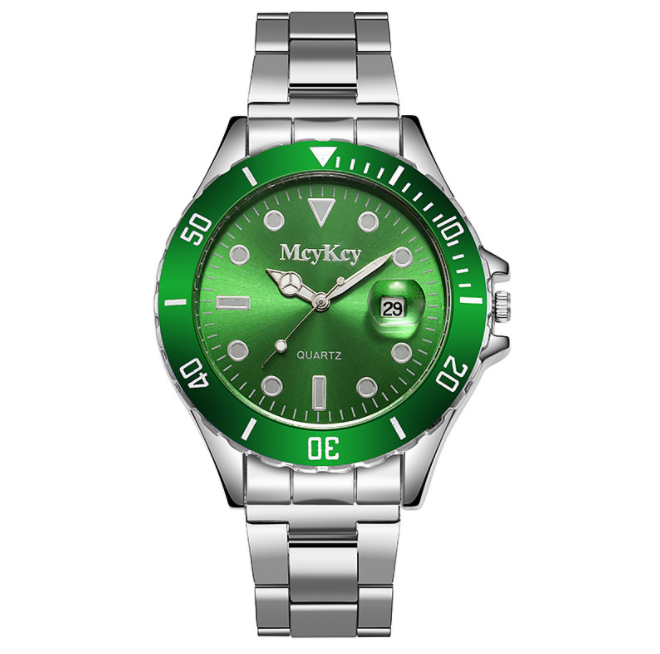นาฬิกาหน้าปัดแฟชั่นสีสันสดใสพร้อมปฏิทินนาฬิกาอะนาล็อกควอตซ์แบบเรียบง่ายสำหรับผู้หญิง