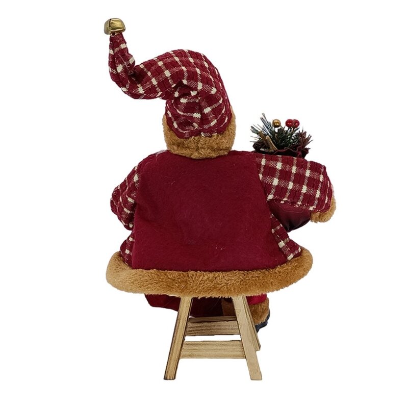 14 дюймов сидящие фигурки Санта-Клауса, рождественские украшения в виде фигурок, подвесные украшения для рождественской елки,