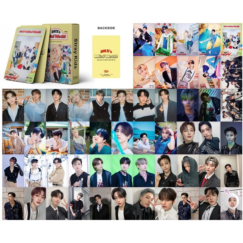 55 قطعة/المجموعة Kpop الضالة الاطفال 2023 الموسم تحيات Photocards جديد ألبوم Lomo بطاقات الكورية الأزياء بريدية لمحبي هدية