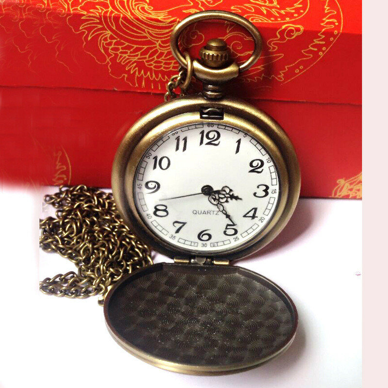 남성용 빈티지 체인 포켓 시계, 아빠 선물용 최고의 목걸이, 레트로 아날로그 쿼츠 손목 시계, 캐주얼 시계