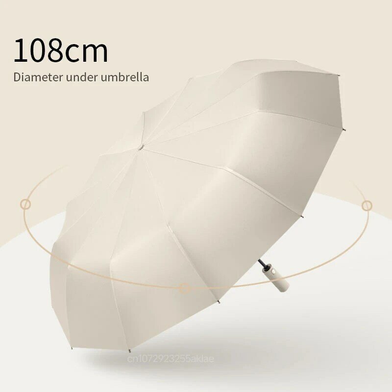 Guarda-chuva automático Xiaomi-MIJIA para homens e mulheres, monocromático, dobrável, tamanho grande, pára-sol, proteção UV, negócios, 12 ossos