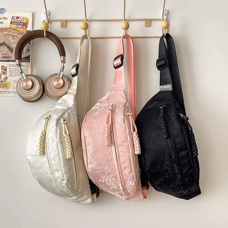 Uliczna Hip-hopowa torebka piterek Unisex nylonowa talia opakowanie na telefon damski pasek torby na co dzień damskie Crossbody na ramię torba na klatkę piersiowa