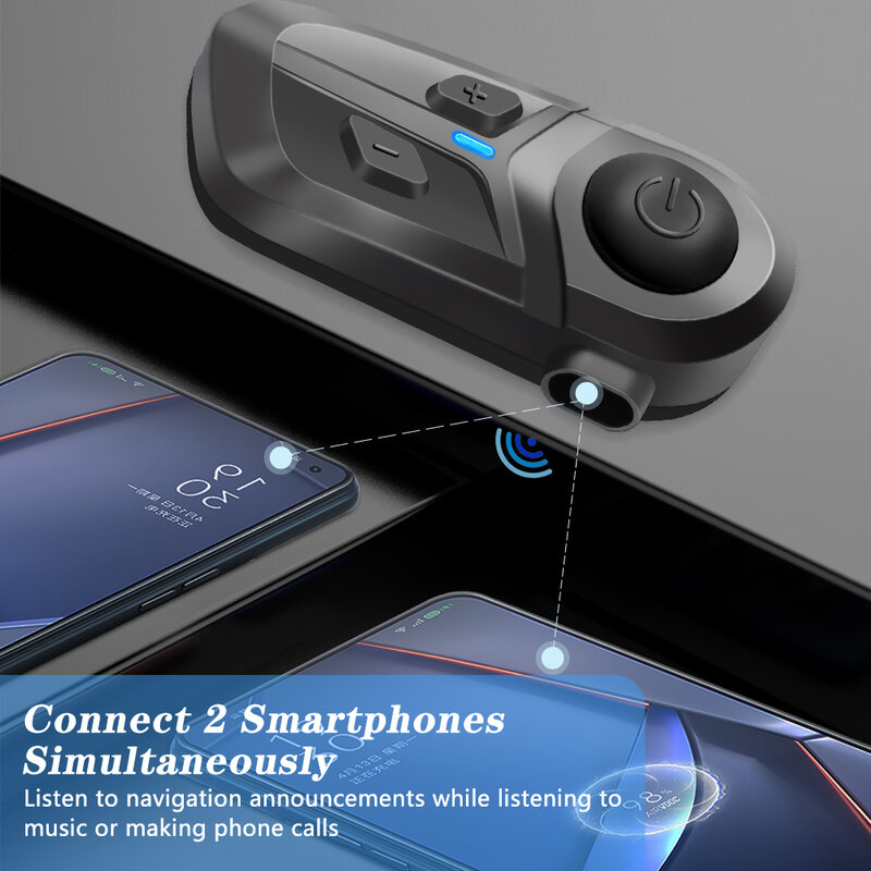 Bluetooth 5.3 Wireless Moto casco auricolare vivavoce chiamata telefono Moto auricolare impermeabile lettore musicale casco Moto