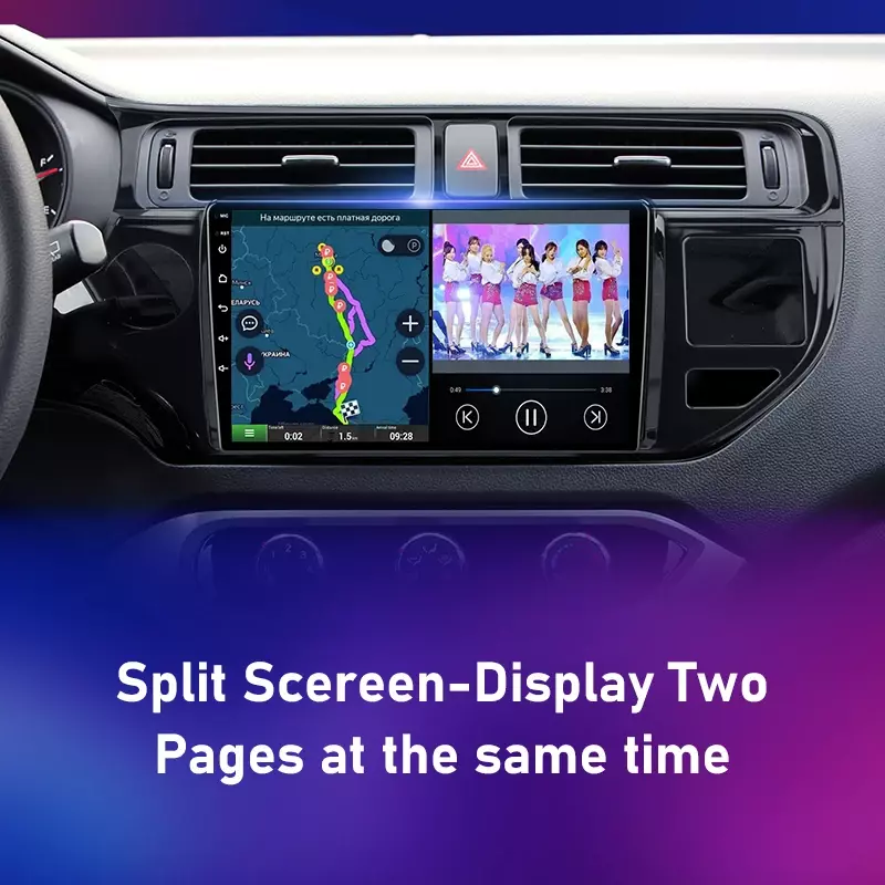Srnubi วิทยุติดรถยนต์แอนดรอยด์12สำหรับ Kia K3 Rio 2011 2012 2013 2014 2015เครื่องเล่นมัลติมีเดีย2 DIN CarPlay สเตอริโอ GPS ลำโพง DVD