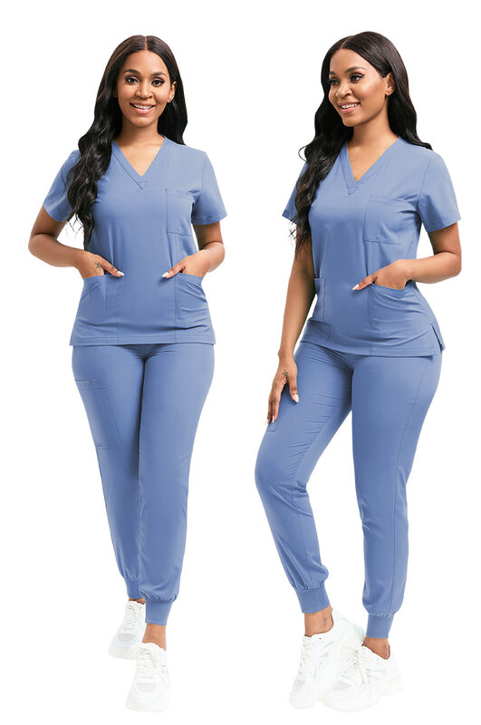 Hospital Surgical Clothing Medical Uniforms Women Scrubs Sets Doctors Nurses Accessories Dental Clinic Beauty Salon Workwear Set