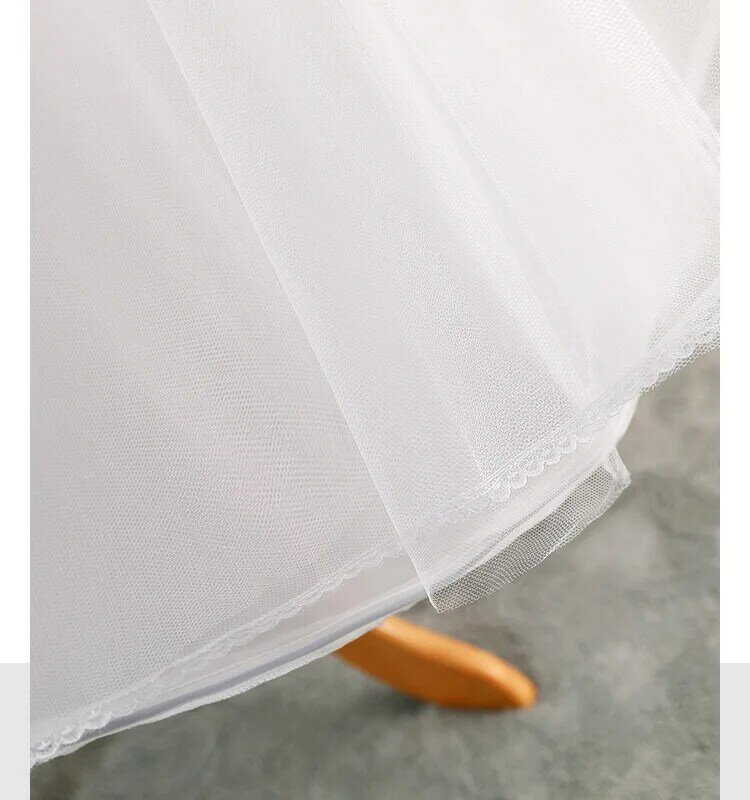 Accessoires pour robe de mariée, ligne A, taille tridimensionnelle, dentelle crinoline, queue de poisson, longueur au sol, fil élastique
