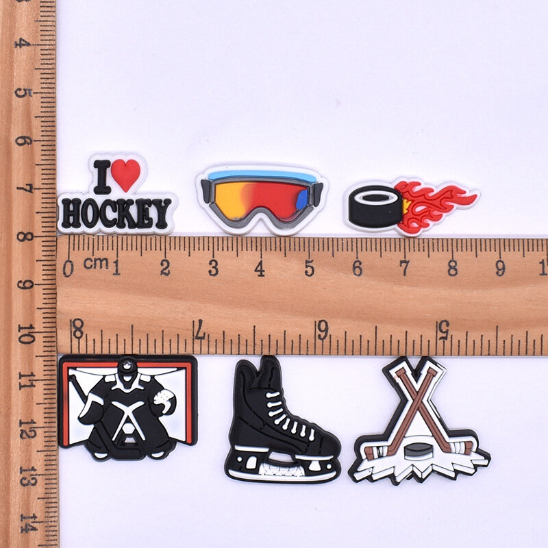 Hockey ball ormant Shoe Charms accessories for Sandals Wristband Bracelet Decoration Lovely Charms Pins Party Favors