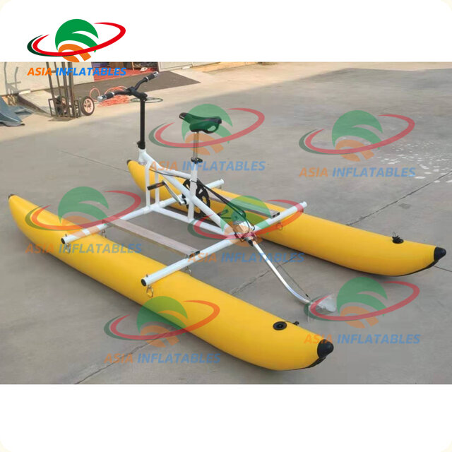 Floating water bicycle pedal bike / inflatable banana tubes floating water bike