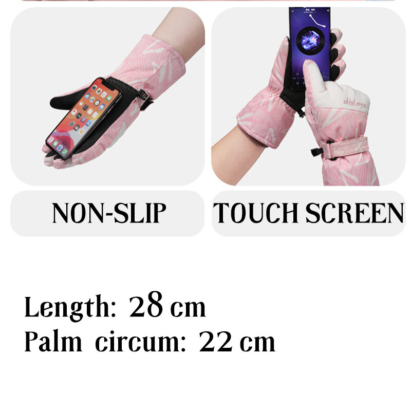 Gants de ski coupe-vent pour femme, écran tactile, garder au chaud, vélo, cyclisme, hiver